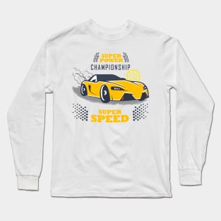 Racing Car Yellow Long Sleeve T-Shirt
